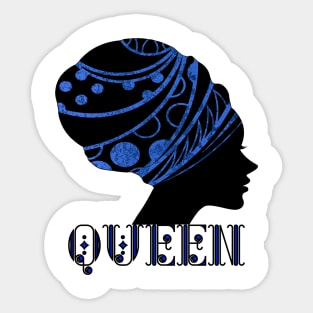 WOMEN Empowerment Black Queen Blue Sticker